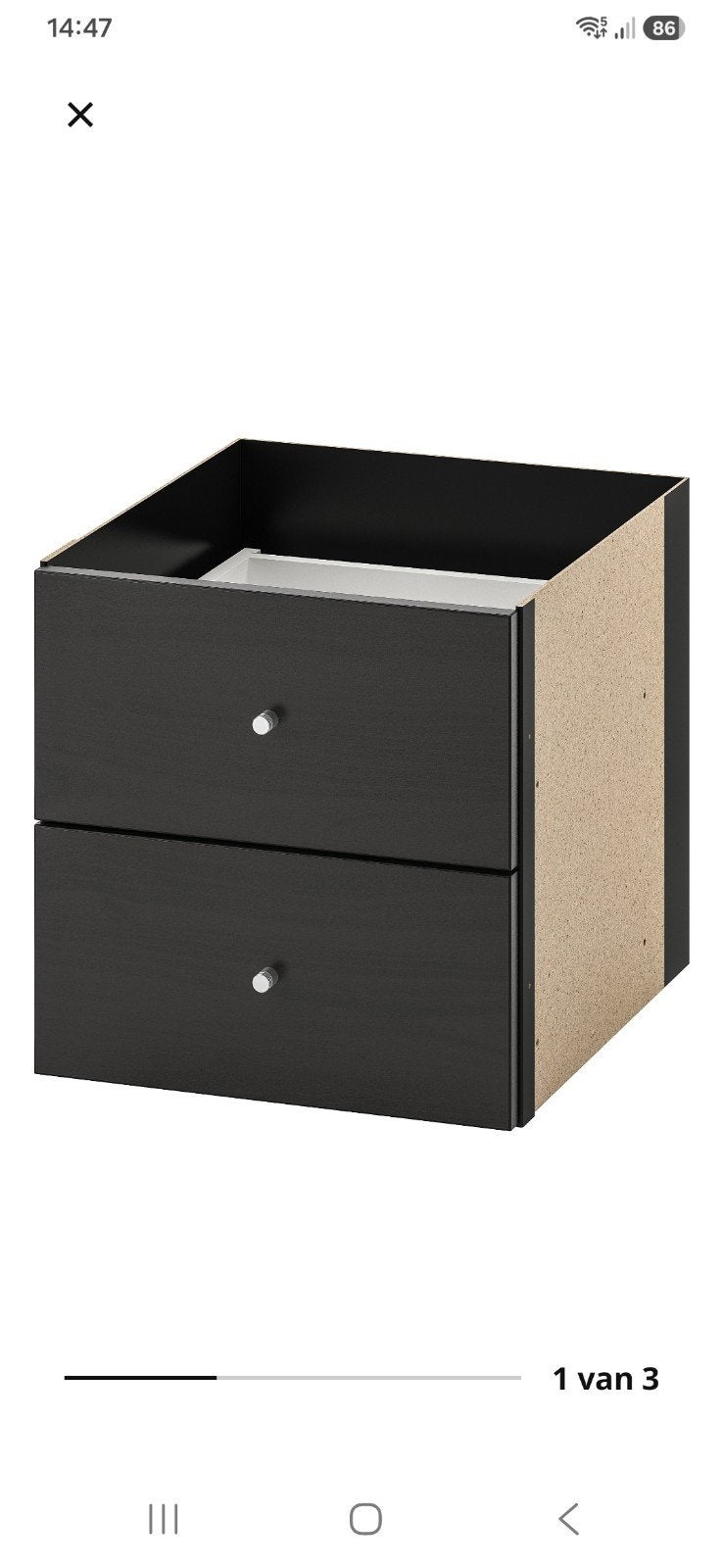 6 Ikea inzetten met deurtjes en lades (evt. met gratis kast), Ophalen, Gebruikt