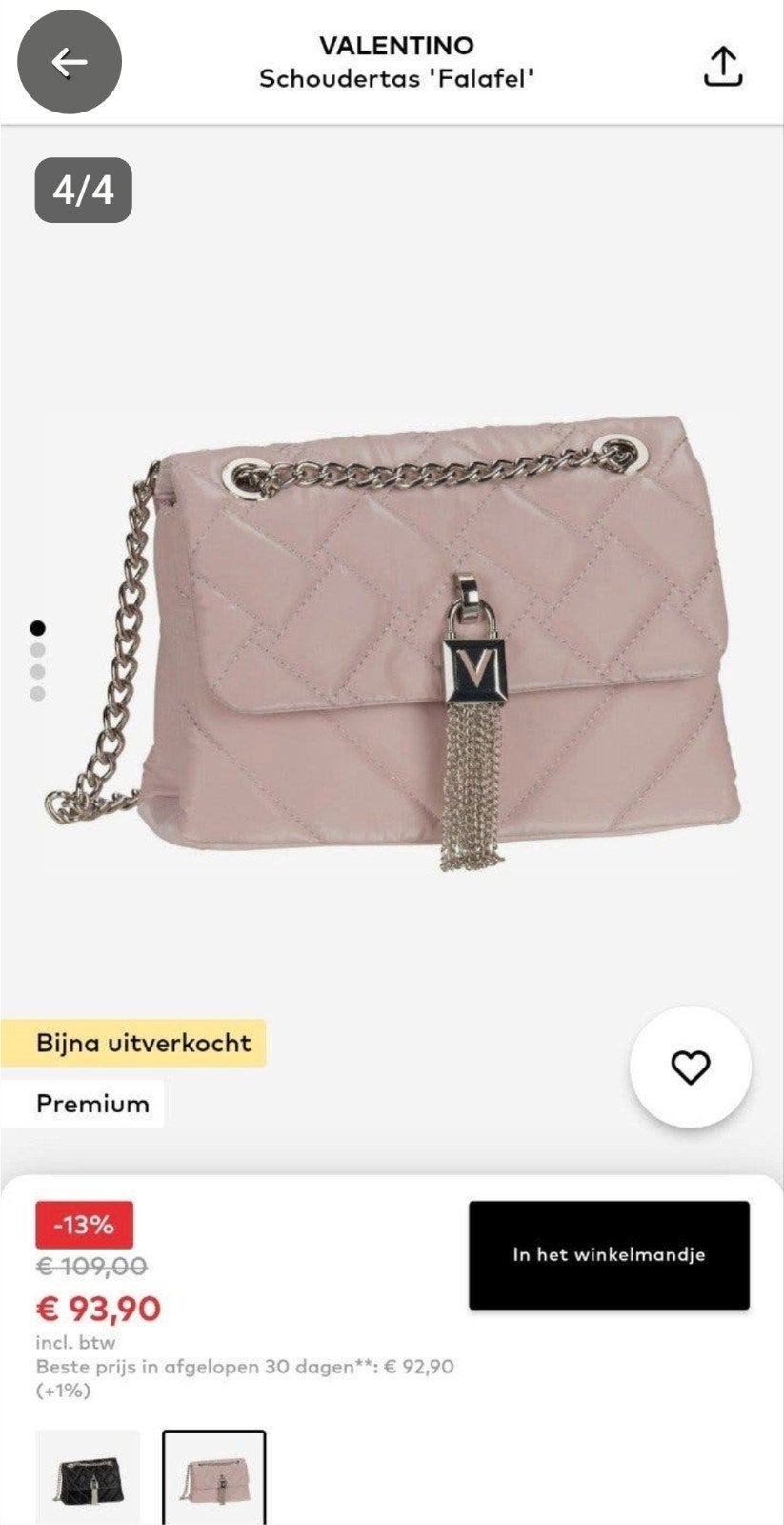 Valentino Falafel Pattina tas nieuw, Ophalen, Roze, Schoudertasje