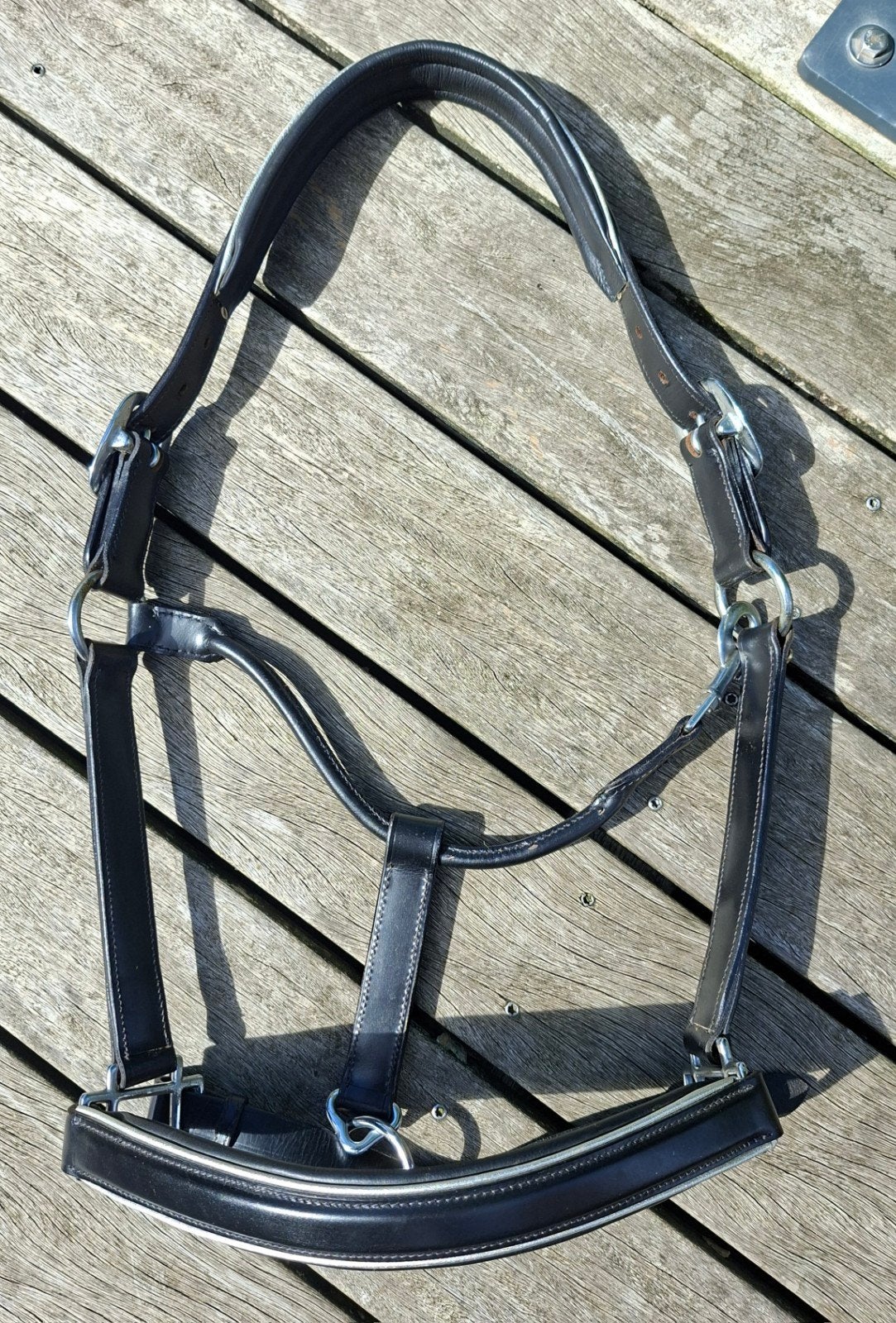 Zwart leren halster maat full ALS NIEUW!, Ophalen of Verzenden, Halster, Full, Zwart