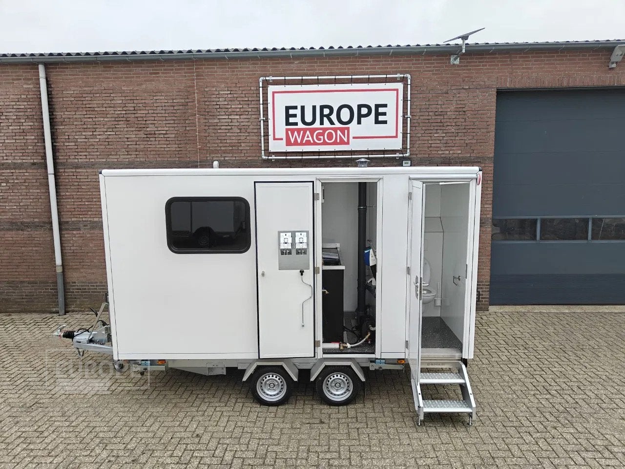 GLOBAL Schaftwagen met spoeltoilet UNIEK (bj 2025), Auto diversen, Aanhangers en Bagagewagens, Nieuw