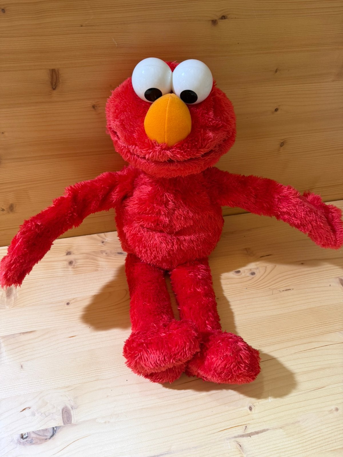 Interactieve pratende Sesamstraat Elmo Knuffel –, Kinderen en Baby's, Ophalen of Verzenden, Zo goed als nieuw, Overige typen