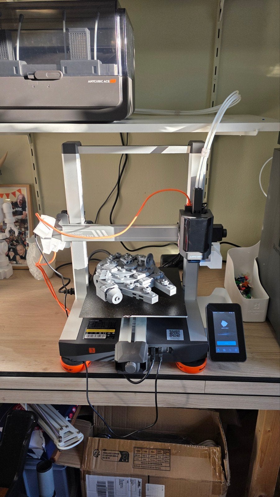 Anycubic Kobra 3 v2 3D-printer met filamentdroger, Computers en Software, 3D Printers, Ophalen, Zo goed als nieuw, Filament, Anycubic