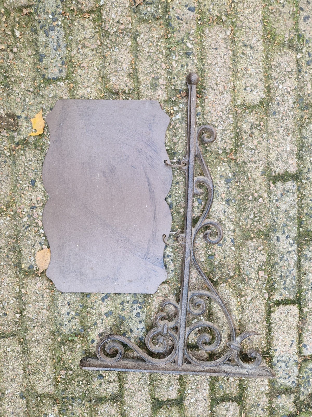 Gietijzeren Uithang Naambord - Klassiek Design, Antiek en Kunst, Ophalen
