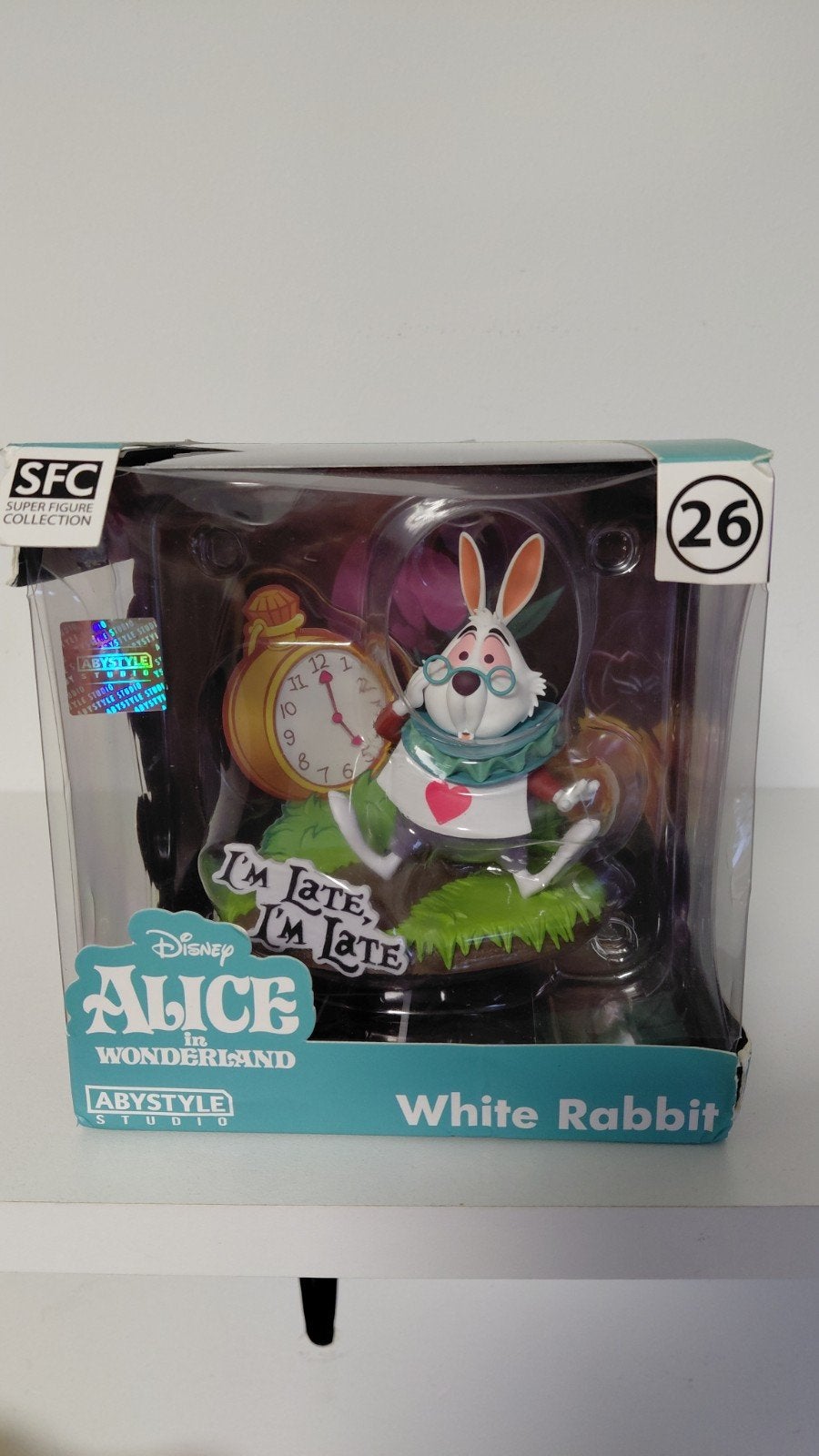 Alice in wonderland white rabbit figuur, Ophalen of Verzenden, Overige figuren, Nieuw, Beeldje of Figuurtje