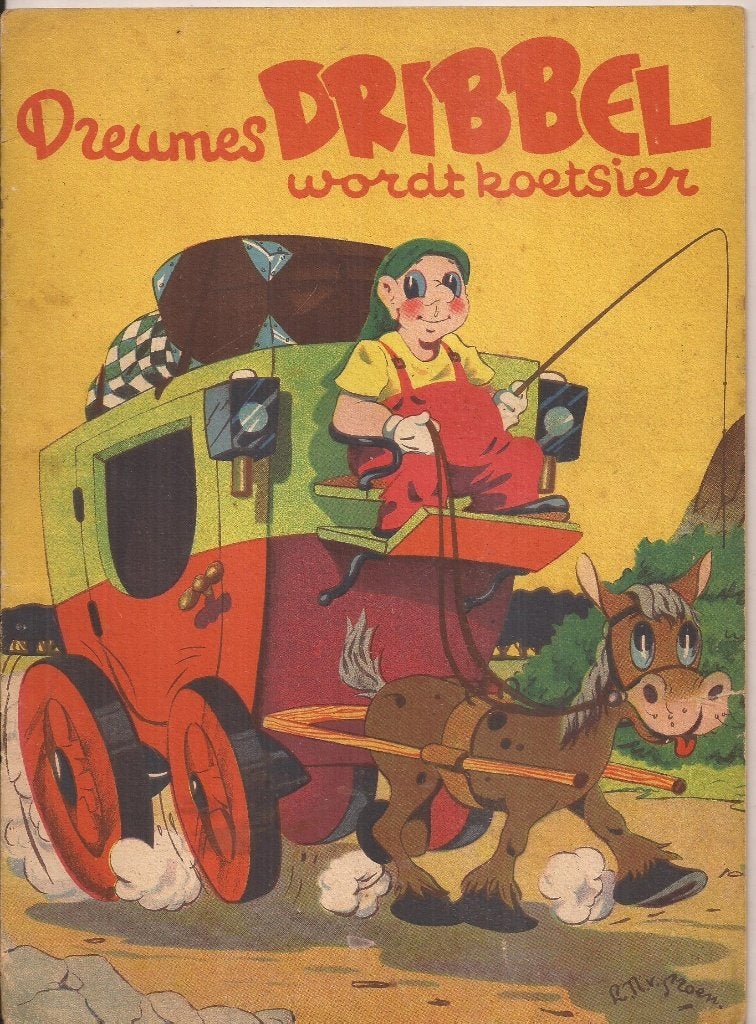 Groen, L.N. v. -Dreumes Dribbel wordt koetsier ca. 1950, Ophalen of Verzenden, Gelezen, Groen, l.N. V. (Illustrator) -, Fictie