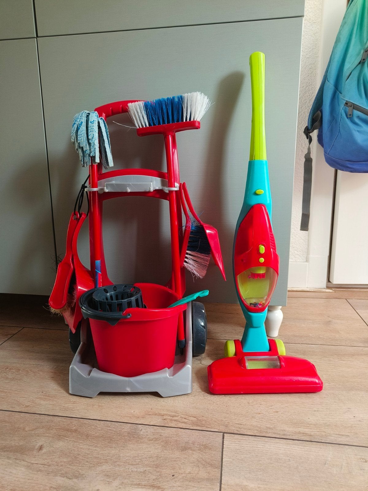 Speelgoed schoonmaakset met stofzuiger en kar, Ophalen, Jongen of Meisje