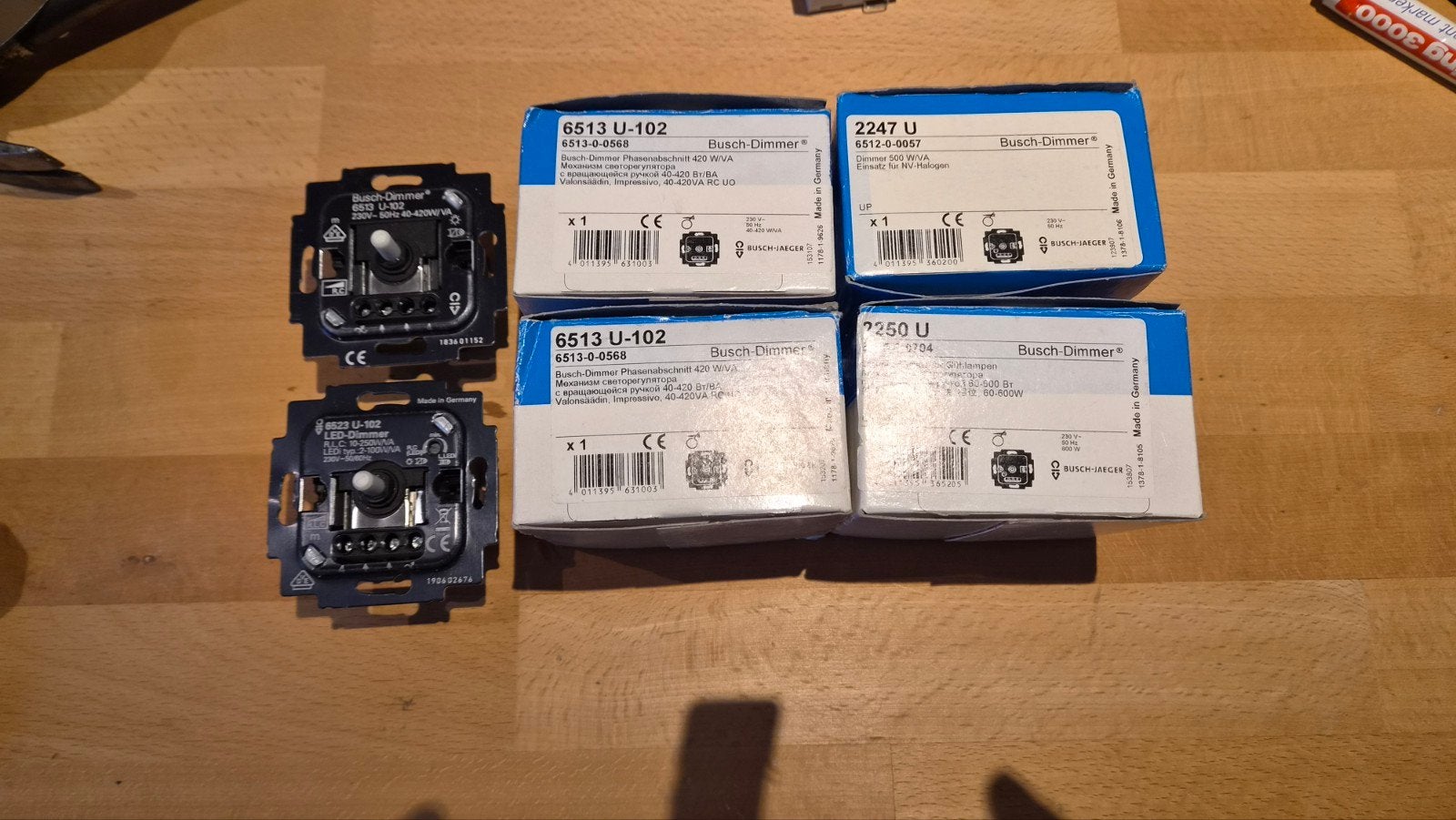 Diverse Busch-Jaeger dimmers, Doe-het-zelf en Verbouw, Ophalen of Verzenden, Zo goed als nieuw, Busch-Jaeger, Dimmer
