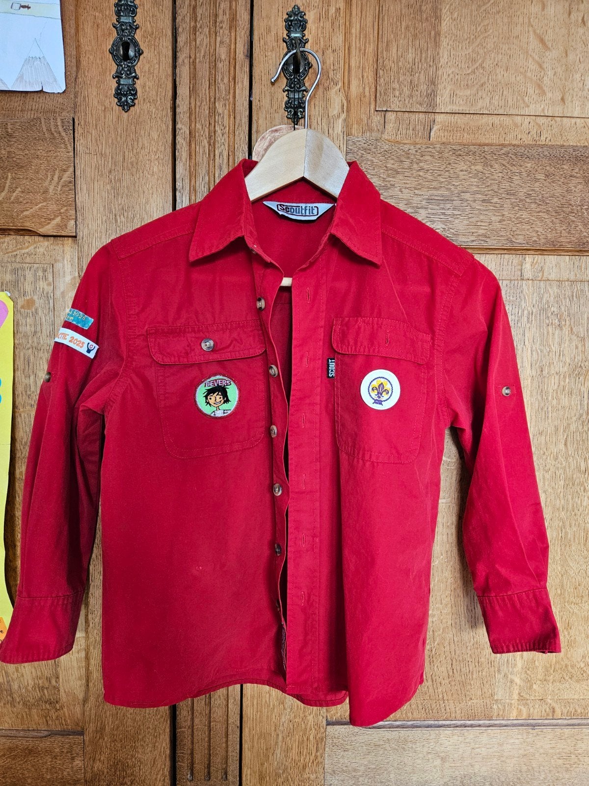 Scouting blouse rood maat 128, Ophalen of Verzenden, Zo goed als nieuw, Kleding