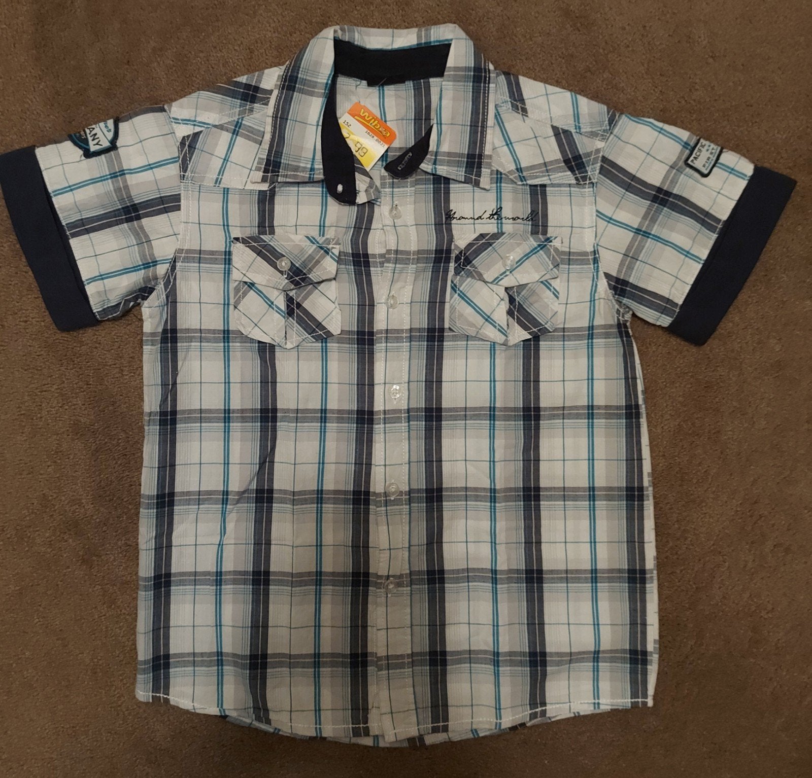 Nieuw geruit overhemd maat 152, Overhemd of Blouse, Nieuw, Ophalen of Verzenden, Jongen