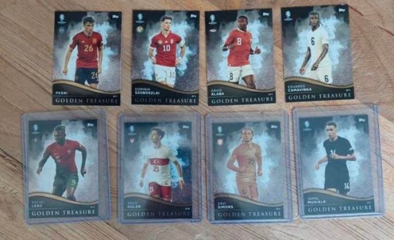 Golden Treasure Topps 2024 Euro 8 kaarten Rookie, Ophalen of Verzenden, Zo goed als nieuw, Meerdere plaatjes
