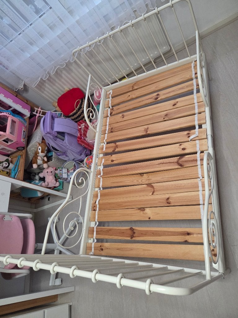 MINNEN meegroeibed ikea, Kinderen en Baby's, Kinderkamer | Bedden, Ophalen, Gebruikt, 70 tot 85 cm, Lattenbodem