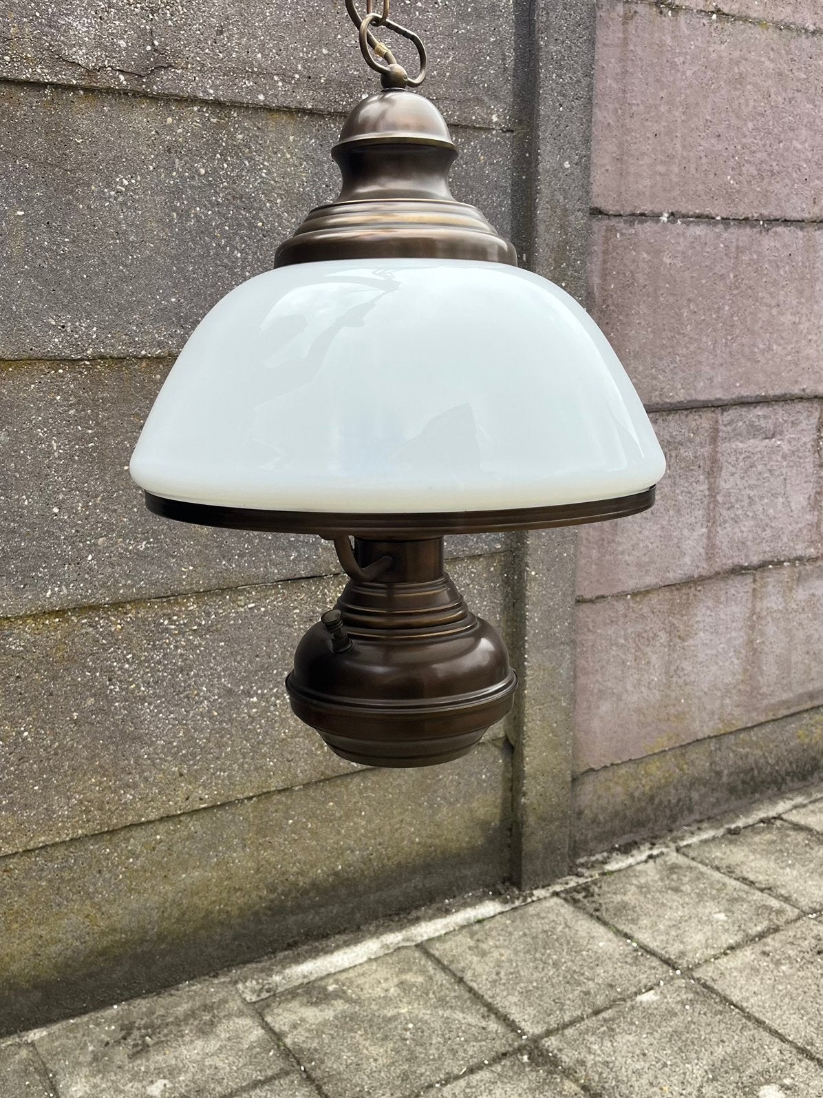 Dimbare hanglamp type scheepslamp. Zeer mooi, Ophalen, Zo goed als nieuw