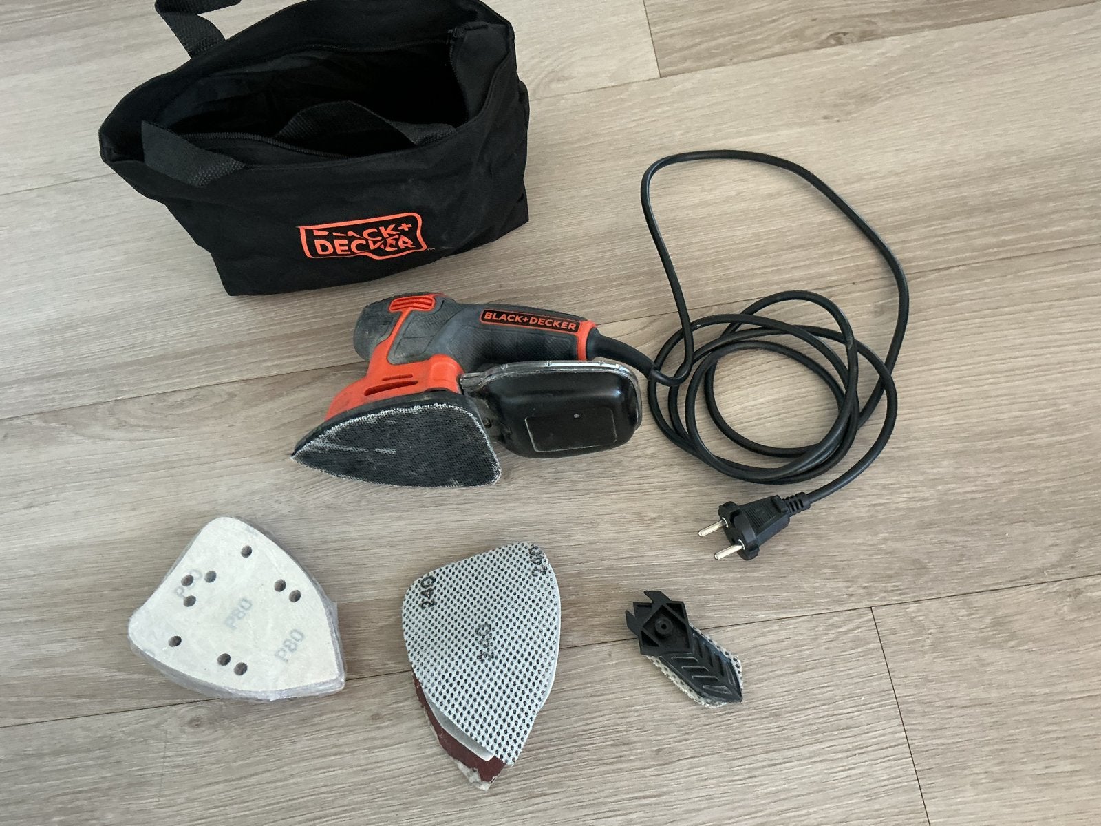 Black+Decker Mouse Schuurmachine - Compact en Krachtig, Ophalen of Verzenden, Gebruikt, Minder dan 600 watt, Vlakschuurmachine