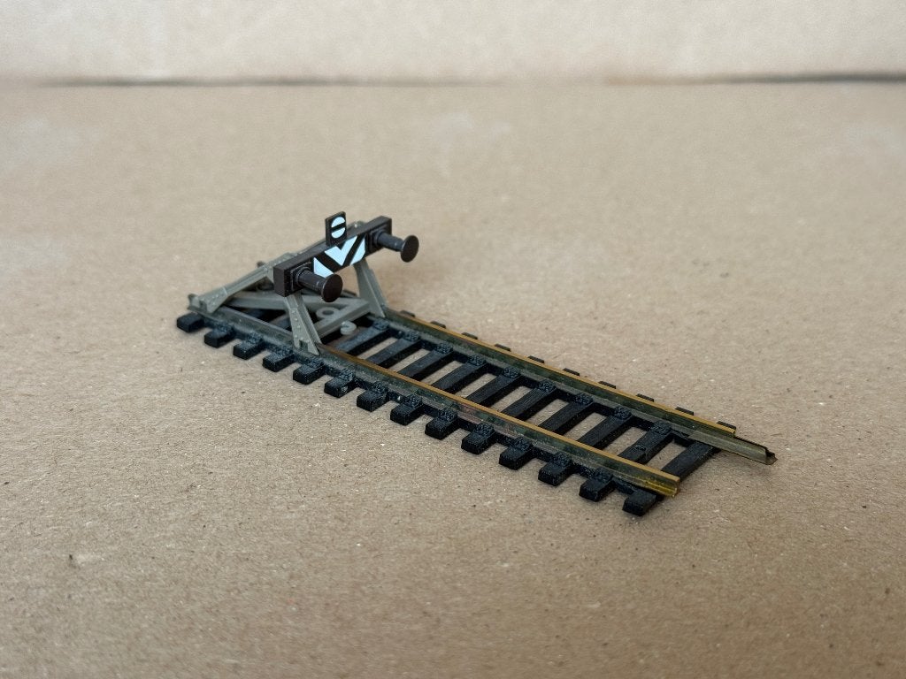 Fleischmann H0 6017 / stootblok met "Gleissperr-Signal", Ophalen, Gelijkstroom, Fleischmann, Rails