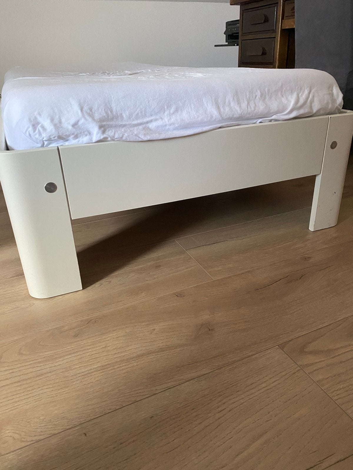 Eén persoons Auping bed wit. 90x200., Ophalen, 90 cm, Eenpersoons, Wit