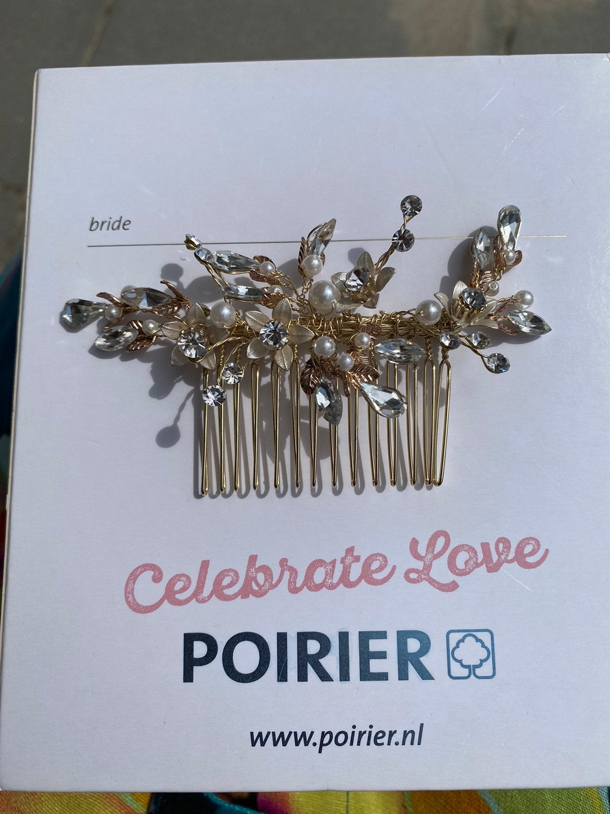 Poirier haar accessoire goud bruid, Verzenden, Zo goed als nieuw