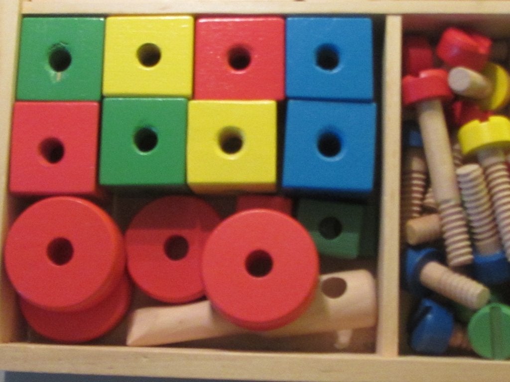 Kist houten constructie speelgoed, Ophalen of Verzenden, Zo goed als nieuw