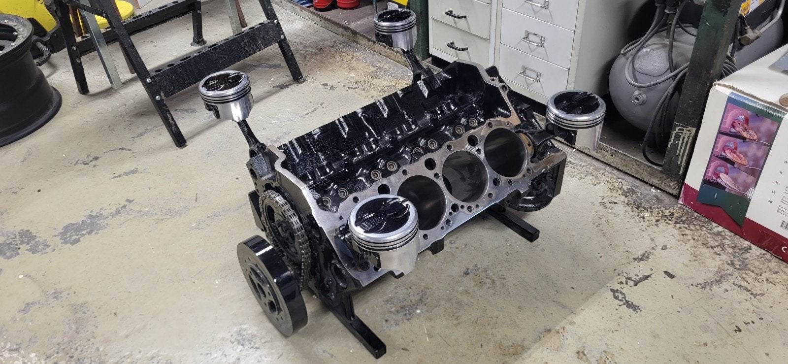 V8 salontafel 350 small block, Ophalen, Rechthoekig, 100 tot 150 cm, 50 tot 100 cm