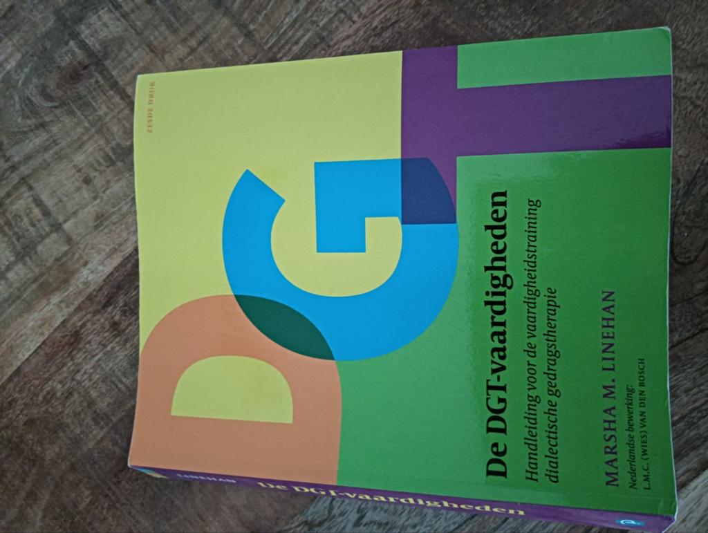 DGT vaardigheden boek en werkboeken (nr 1,2,3,4), Boeken, Gelezen, Marsha M. Linehan, Ophalen of Verzenden, MBO