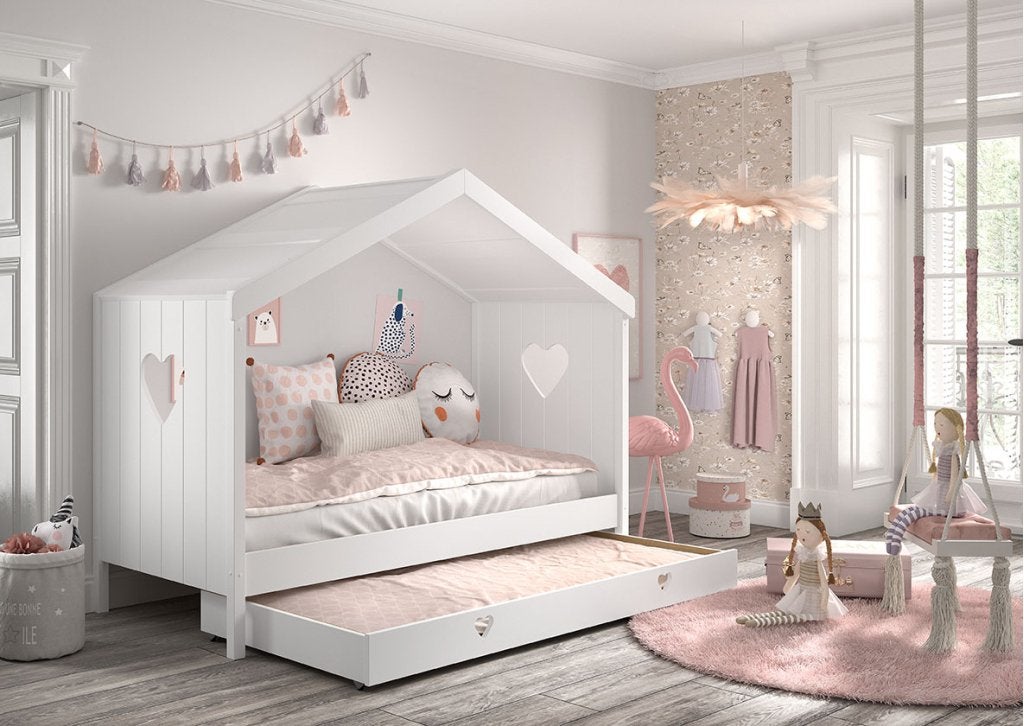 Amori huisbed (open) - 90x200 - Wit, Niet ingevuld, Niet ingevuld, Niet ingevuld
