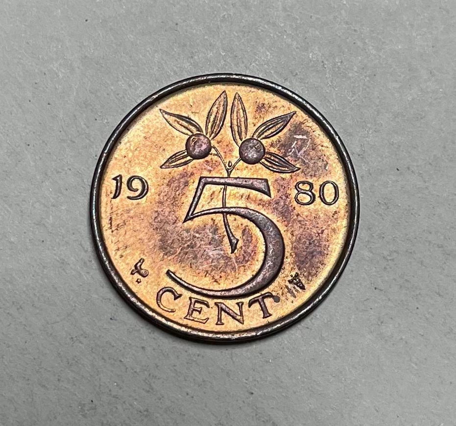 5 cent Nederland 1980, Ophalen of Verzenden, Koningin Juliana