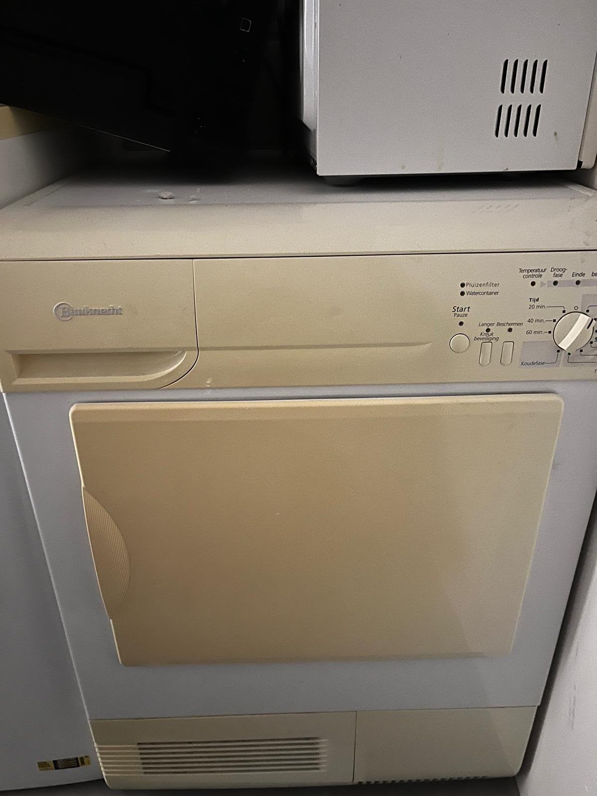 Wasdroger Bauknecht, Ophalen of Verzenden, Gebruikt, Luchtafvoer, 85 tot 90 cm