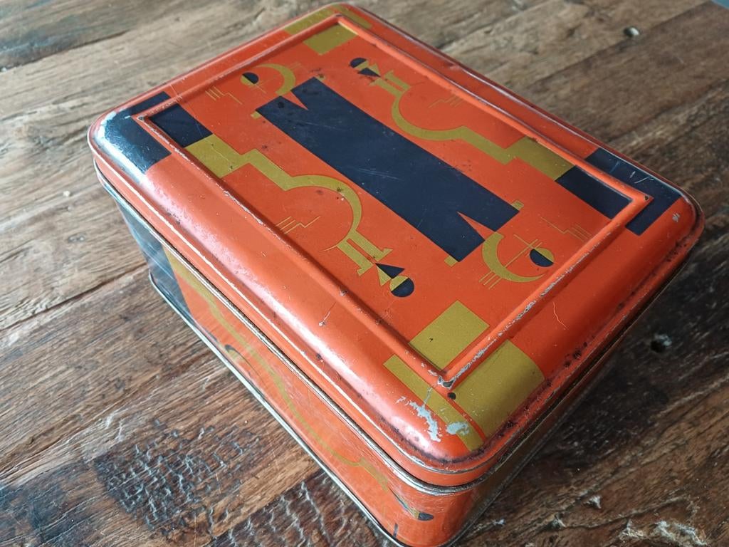 Art Deco Avantgarde Blik / Blikken Bewaardoos voor € 10, Verzamelen, Blikken, Ophalen, Gebruikt, Overige