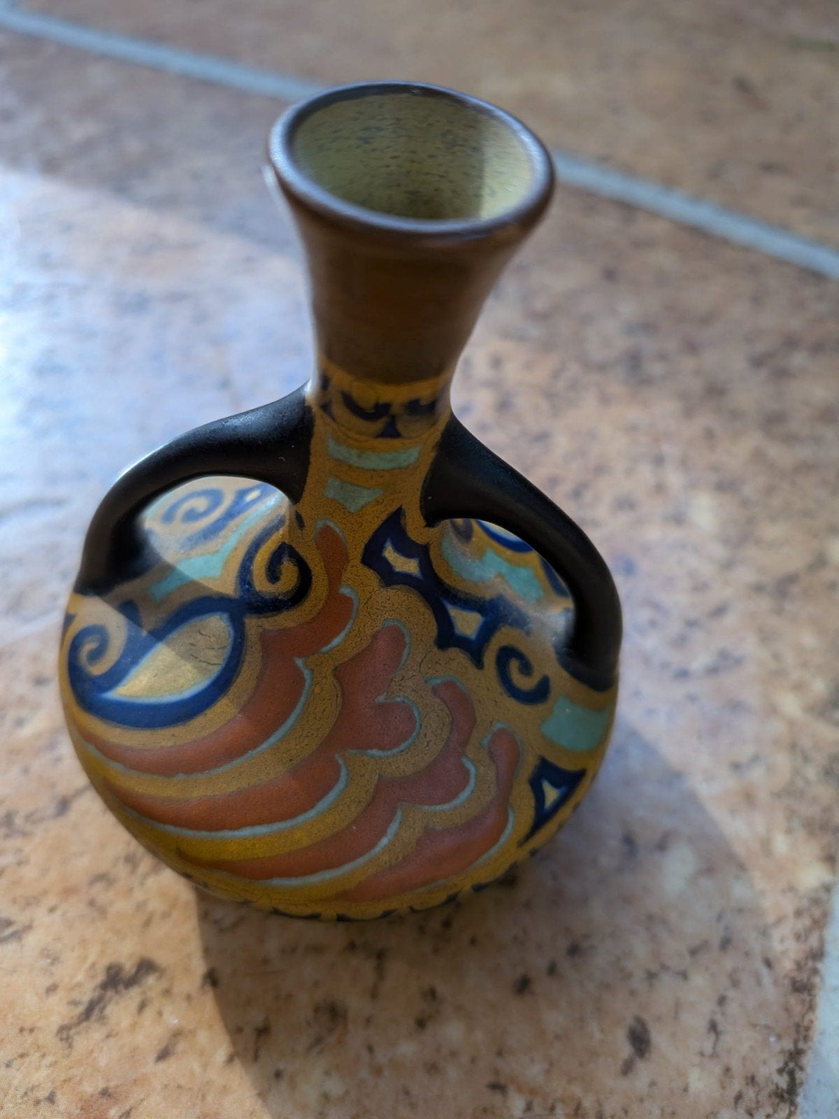 Gouds Plateel Regina vaasje Magda, 8cm hoog, Ophalen