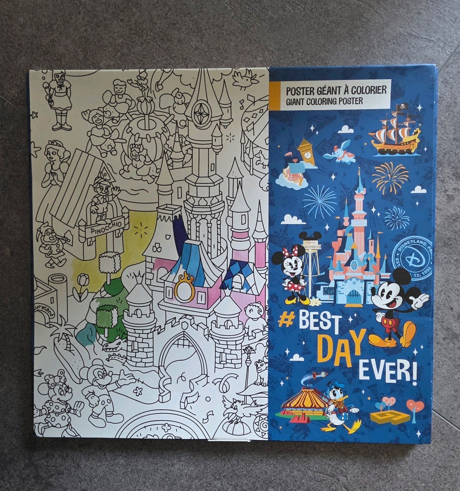 Disney Store Disneyland kleur poster kleuren tekenen NIEUW, Ophalen of Verzenden, Nieuw
