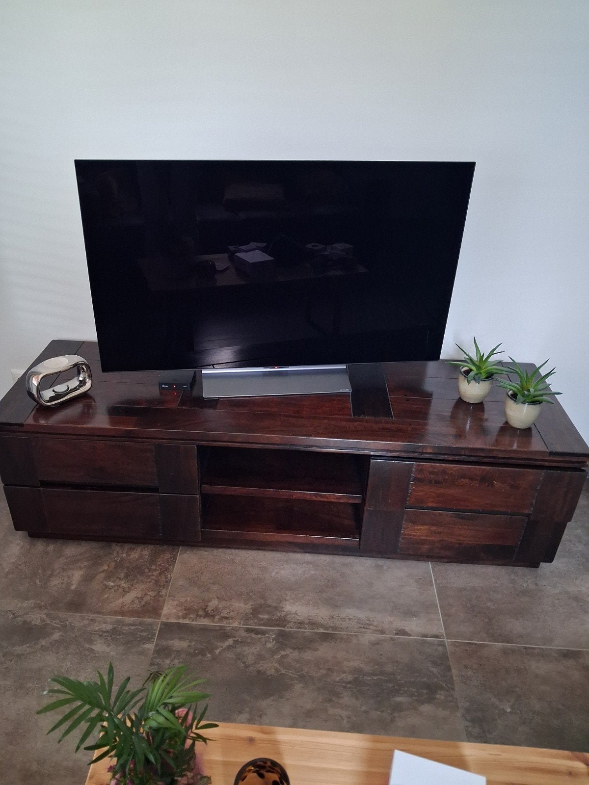 Tv meubel koloniaal, Ophalen, Gebruikt, Minder dan 100 cm, Overige houtsoorten