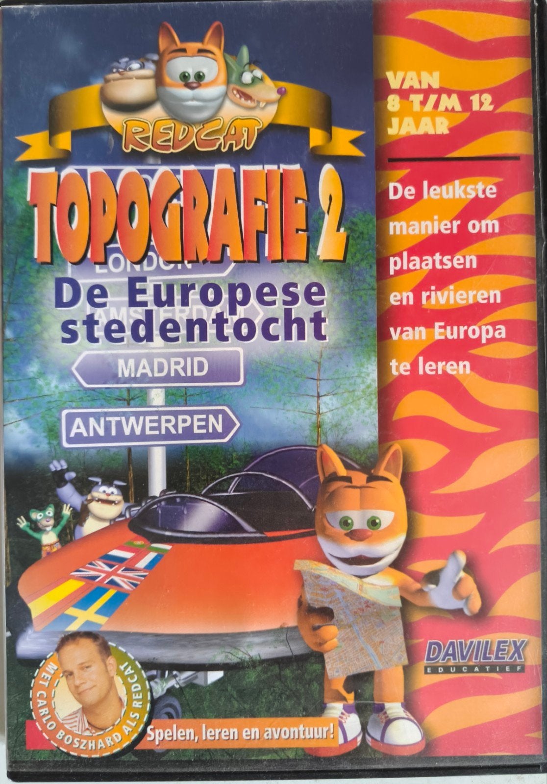 Davilex Redcat Topografie PC Game Windows 95/98/XP, Puzzel en Educatief, Gebruikt, 1 speler, Ophalen of Verzenden