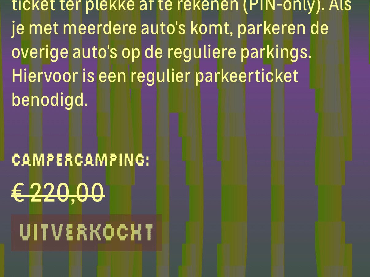 Camperticket Lowlands zonder Stroom gezocht!, Tickets en Kaartjes, Eén persoon
