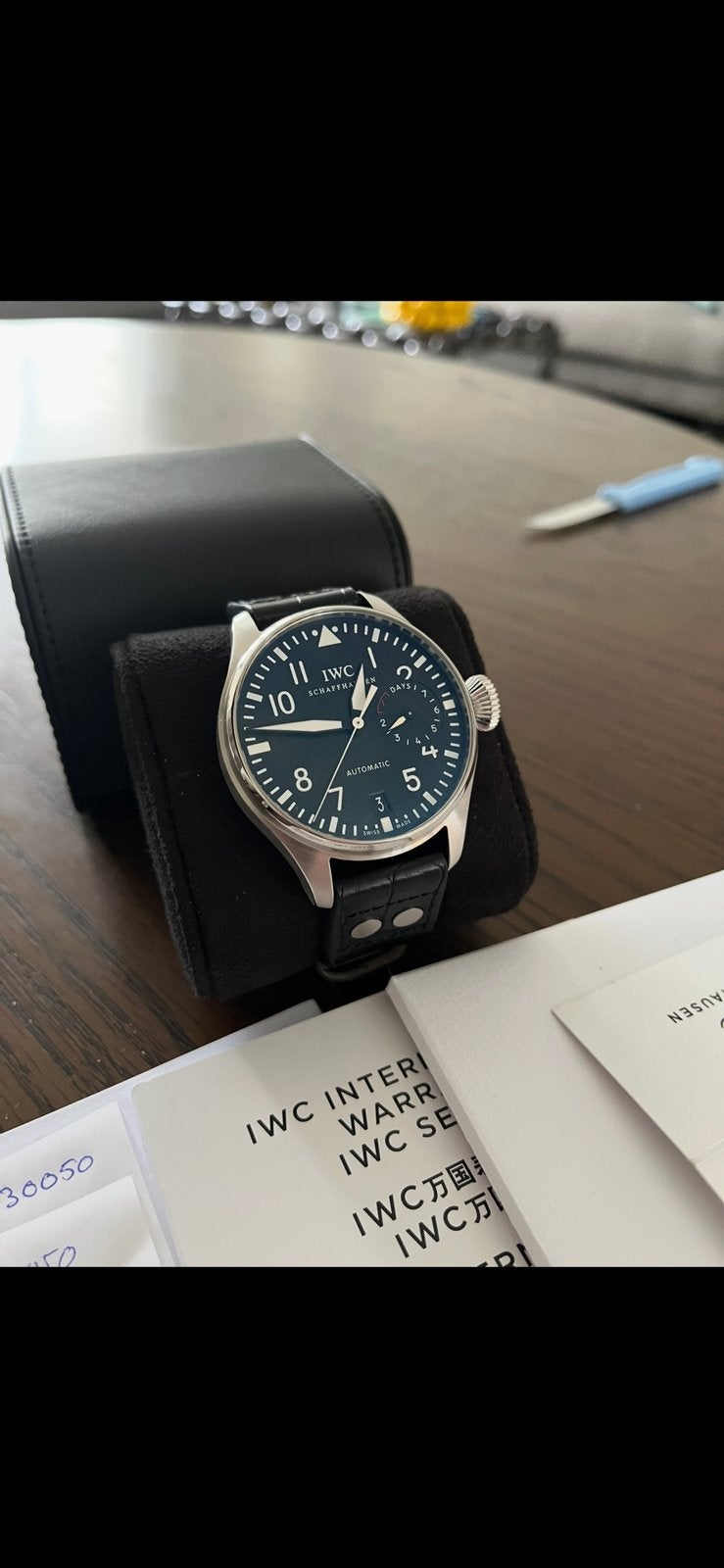IWC Schaffhausen Pilot's Watch Automatic Spitfire, Overige merken, Overige materialen, Leer, Polshorloge