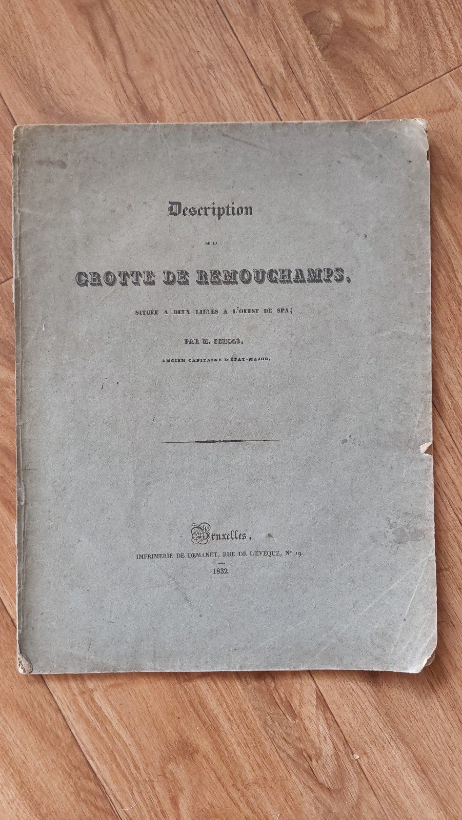 M.Schols Grotte de Remouchamps - Originele uitgave 1832, Ophalen of Verzenden, M. Scheels