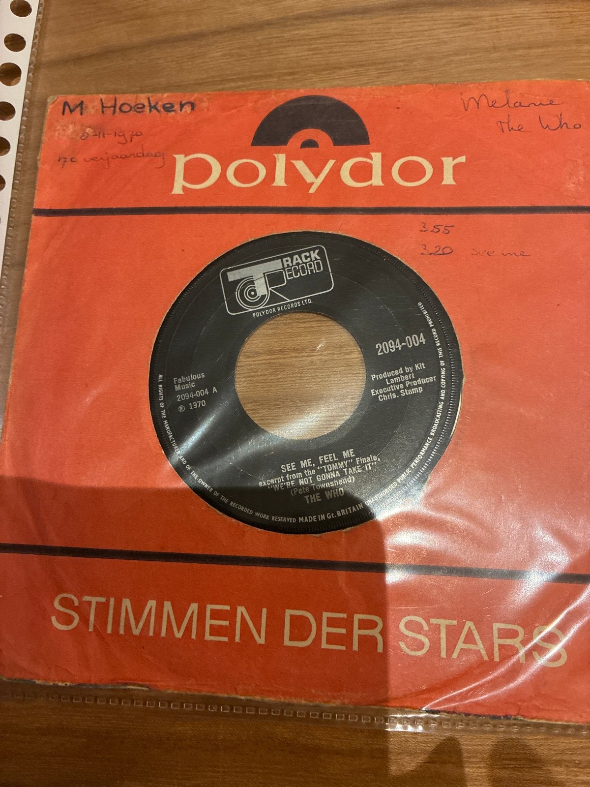 The Who - See Me, Feel Me / Overture To Tommy (Vinyl Single), Gebruikt, Originele persing, 7 inch, Ophalen of Verzenden