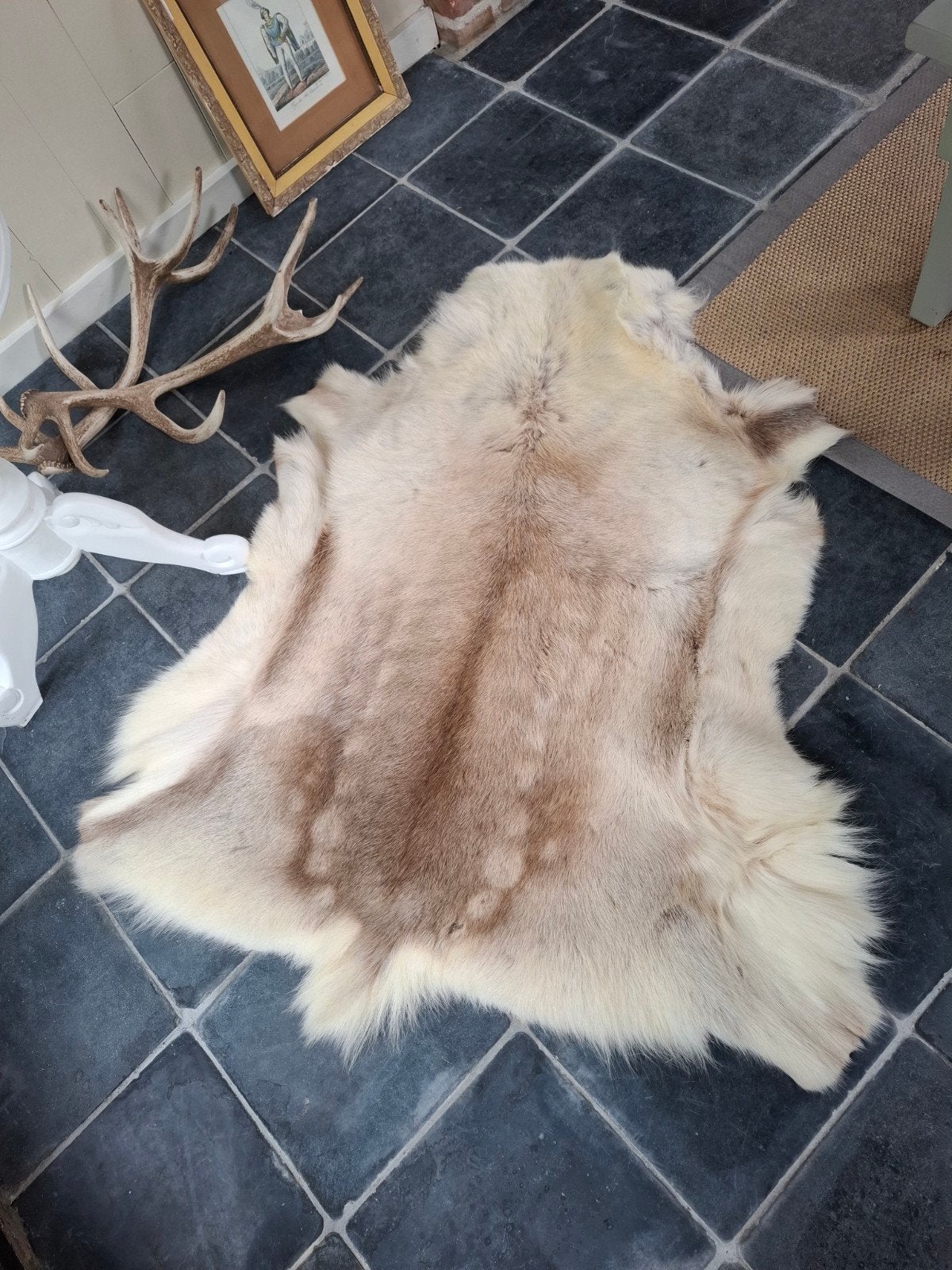 Decoratieve rendiervacht, Gebruikt, Bruin, 100 tot 150 cm, Overige vormen
