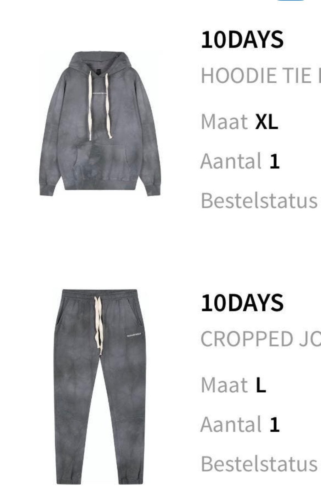 Zgan! 10 Days jogger en hoodie maat 3 en 4 L XL, Ophalen of Verzenden, Zo goed als nieuw, Grijs, Lang