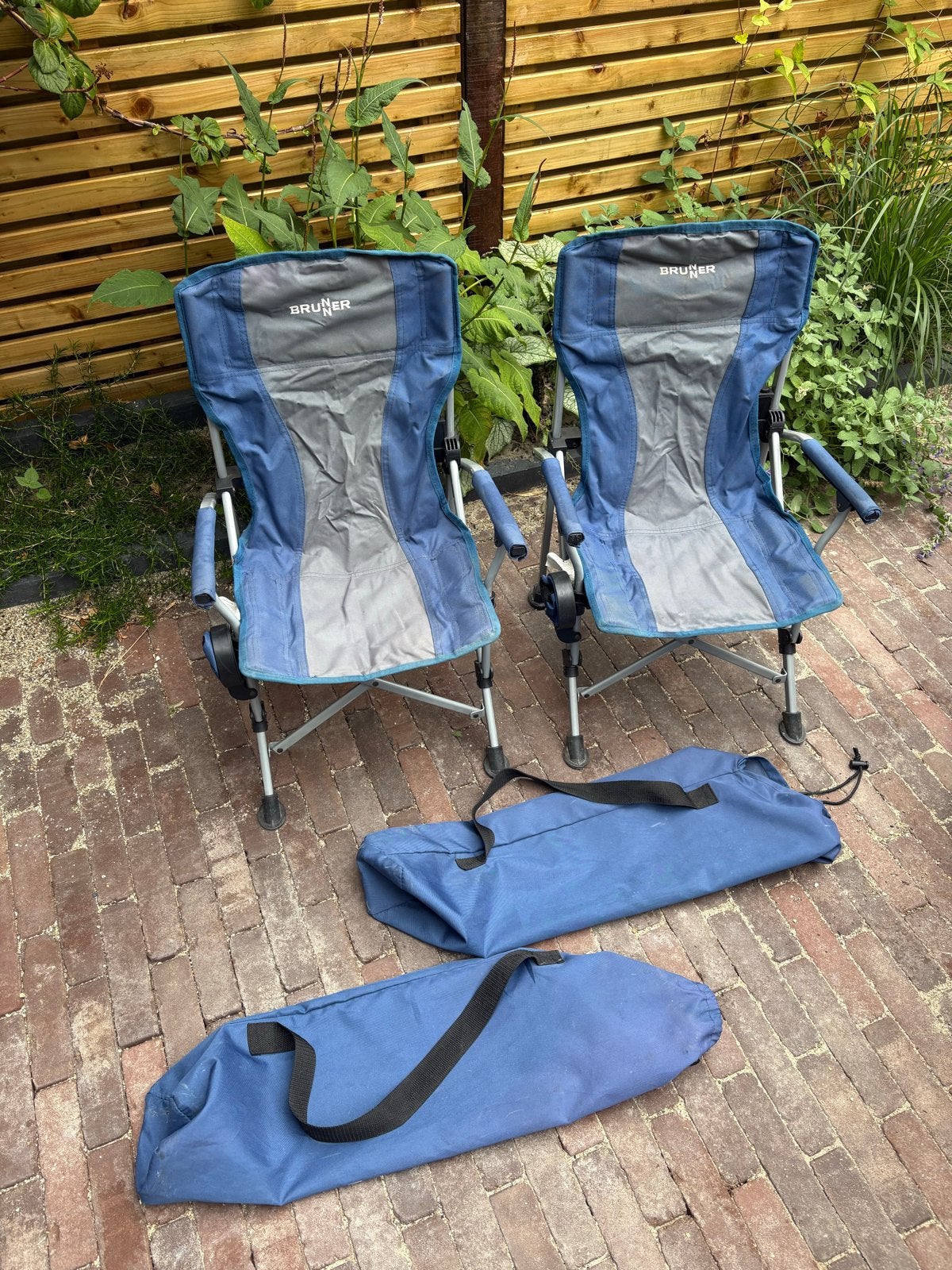 2x Brunner kindercampingstoelen met draagtassen, Ophalen, Gebruikt, Campingstoel