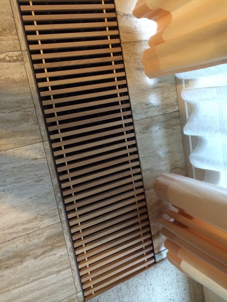 Eiken rooster voor convectorput- Vloerverwarming rooster, Minder dan 30 cm, Hoog rendement (Hr), Radiator, Nieuw