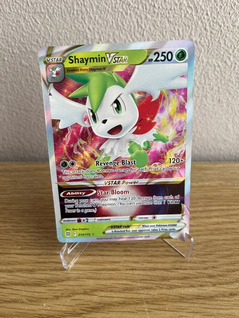 Shaymin vstar, Hobby en Vrije tijd, Ophalen of Verzenden, Zo goed als nieuw, Losse kaart, Foil