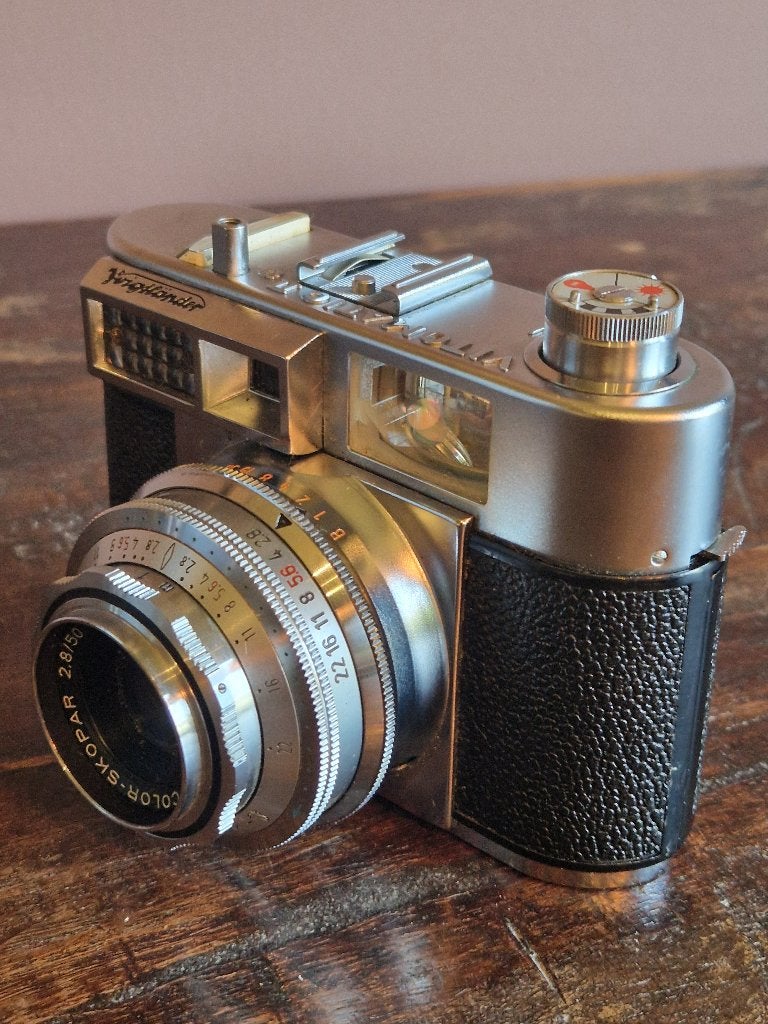 Voigtländer Vitomatic II + Color-Skopar  reflex camera, Ophalen of Verzenden, Gebruikt, Spiegelreflex, Overige Merken