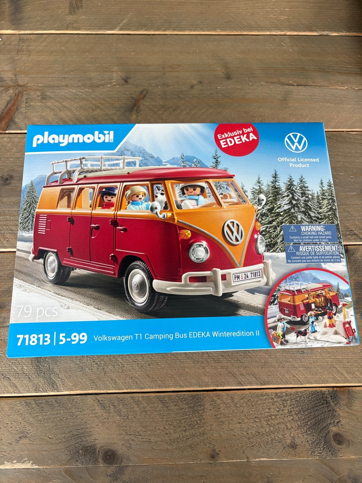 Playmobil Volkswagen T1 Camping Bus EDEKA Wintereditie II, Kinderen en Baby's, Ophalen of Verzenden, Nieuw