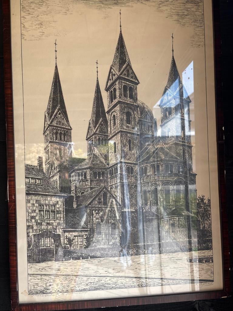 Historische ets van de munsterkerk in Roermond, Ophalen