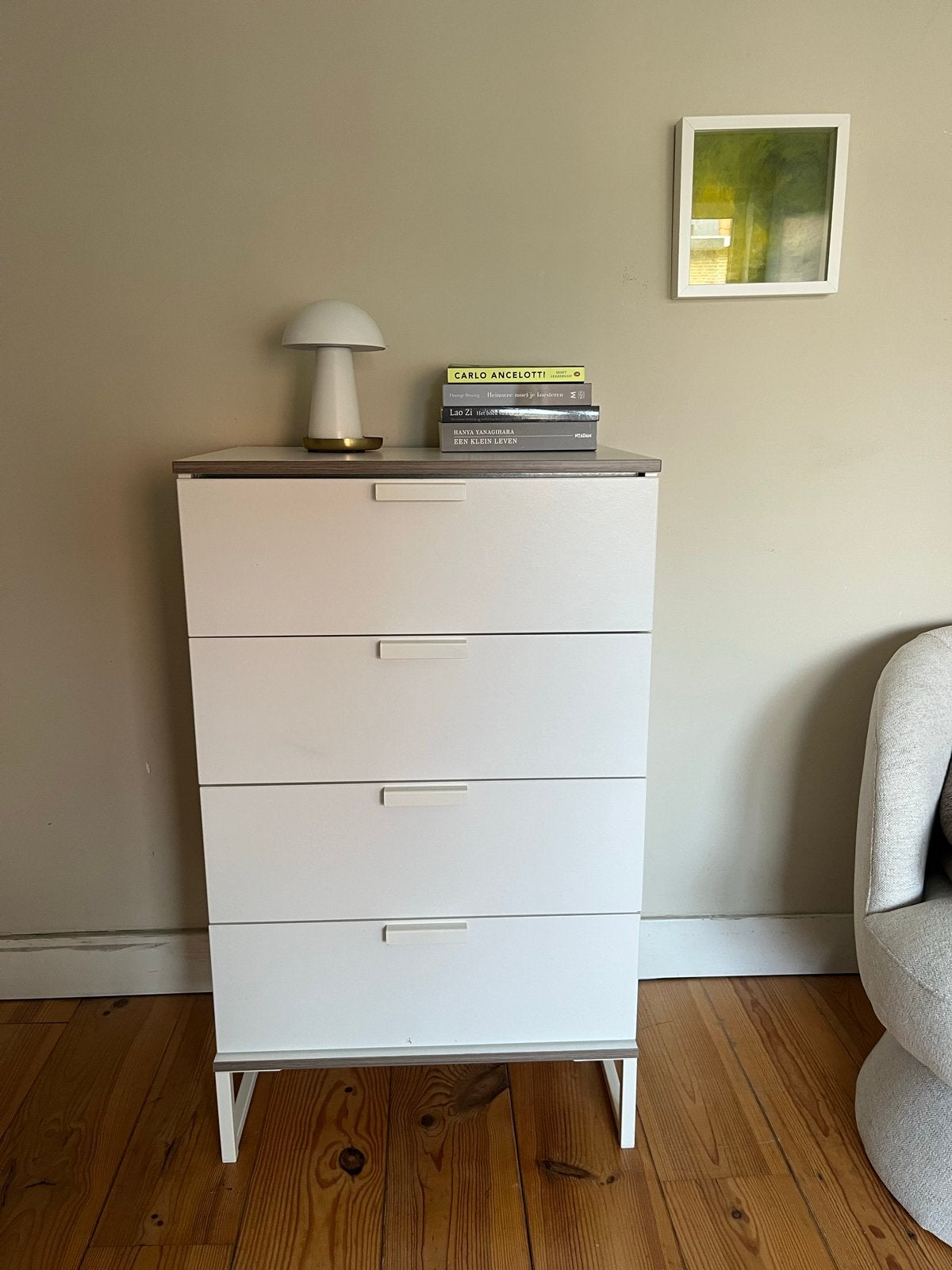 IKEA ladekast crème wit met diepe lades - Haarlem Bomenbuurt, Gebruikt, 100 tot 150 cm, 3 of 4 laden, 50 tot 75 cm