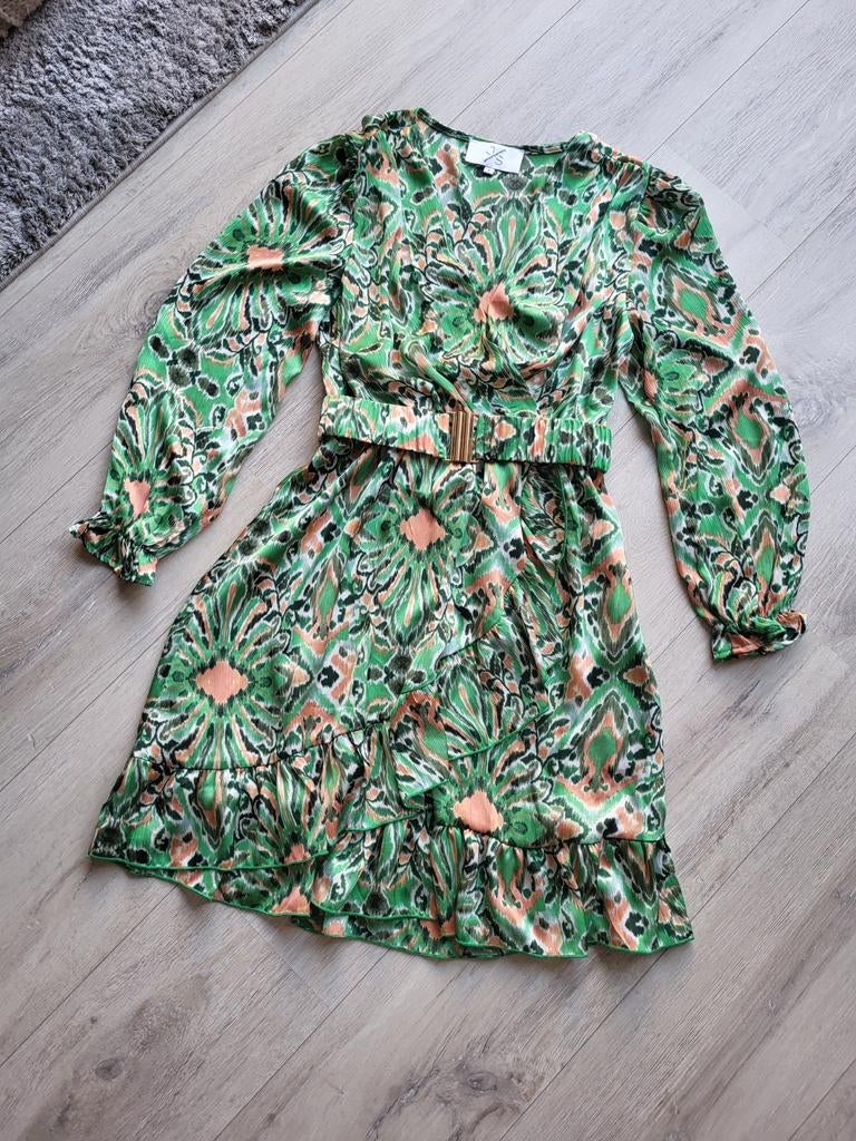 Jurk met riem, Kleding | Dames, Jurken, Ophalen of Verzenden, Zo goed als nieuw, Maat 36 (S), Boven de knie
