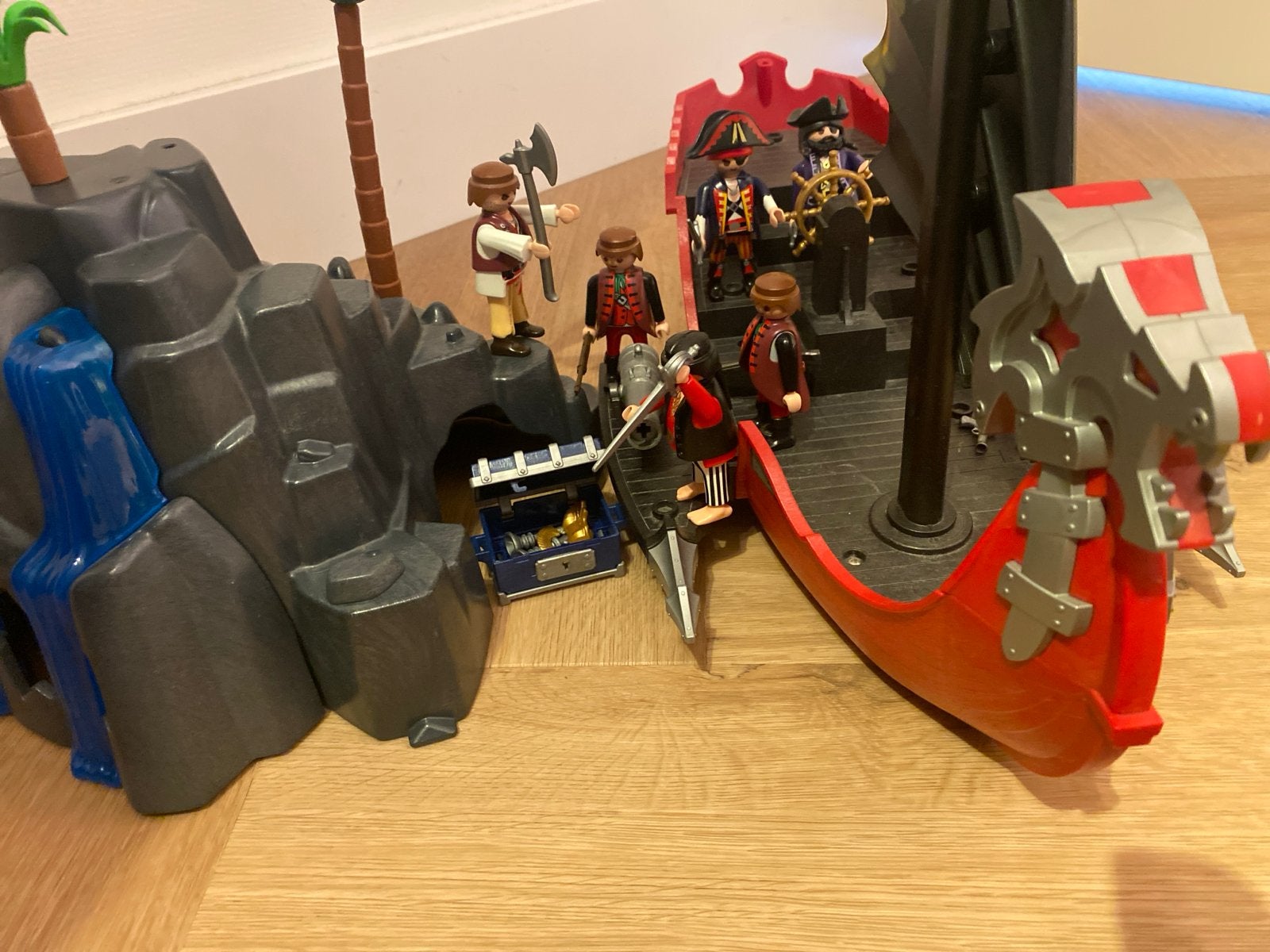 Playmobil Piratenschip met eiland en piraten, Ophalen, Pirates, Gebruikt, Complete set