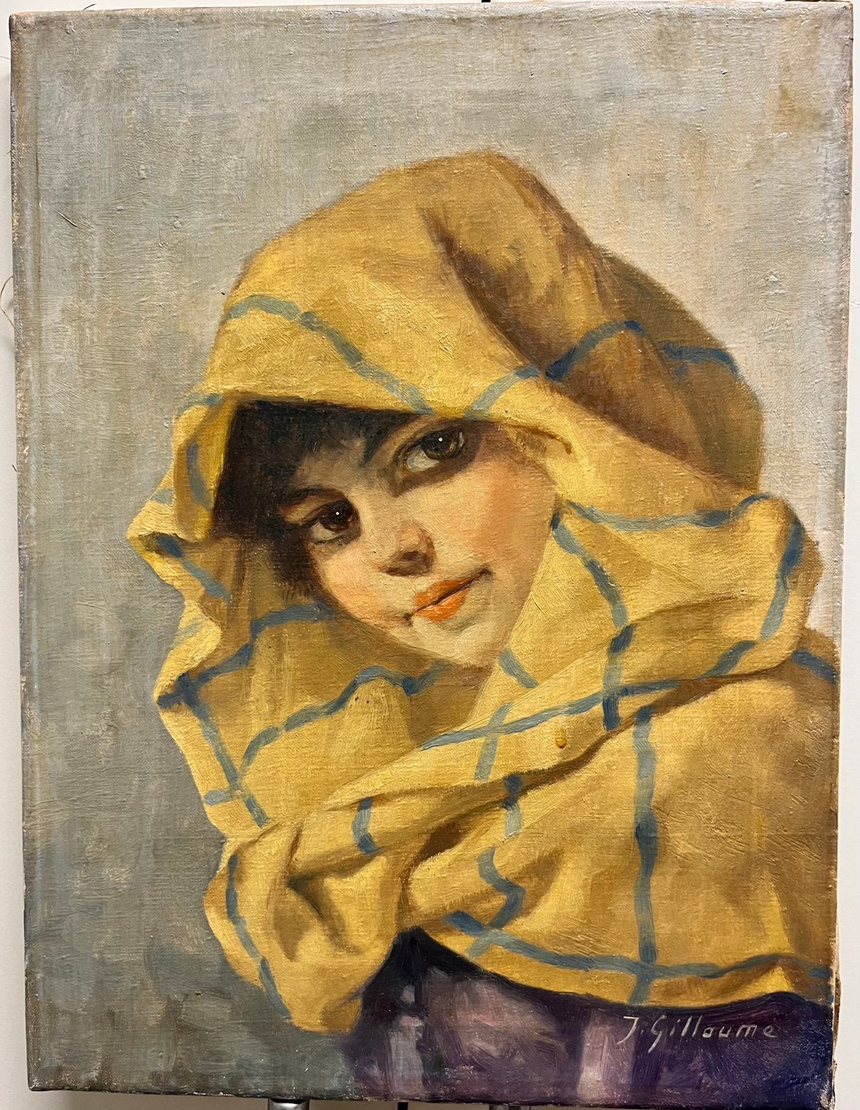 J Gillaume, meisjes portret, Antiek en Kunst, Ophalen of Verzenden