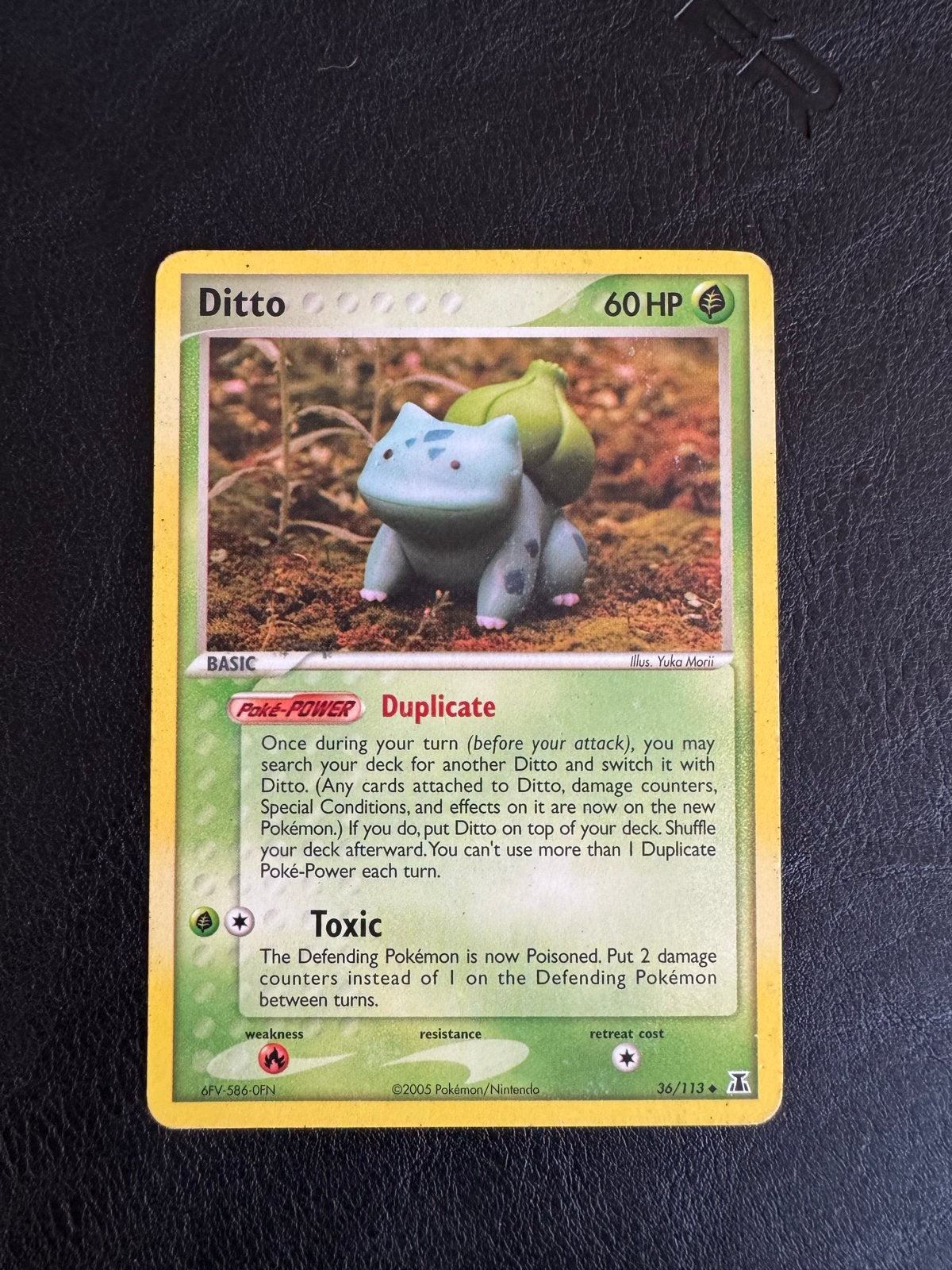 Pokémon Kaart: Ditto (Bulbasaur) 60 HP - Holo, Ophalen of Verzenden, Gebruikt, Losse kaart, Foil