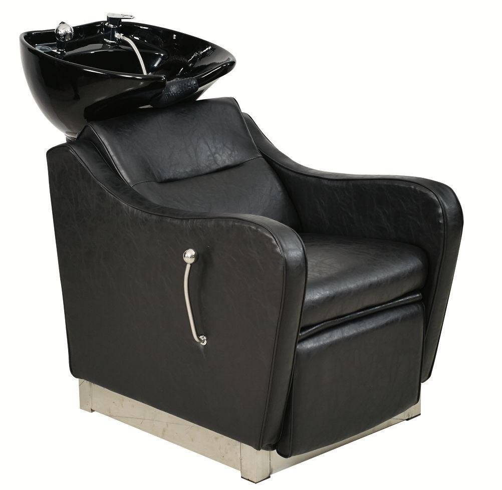 Wasunit zwart voetsteun kapper kapsalon black wash hairwash, Huis en Inrichting, Stoelen, Ophalen, Overige materialen, Wasunit