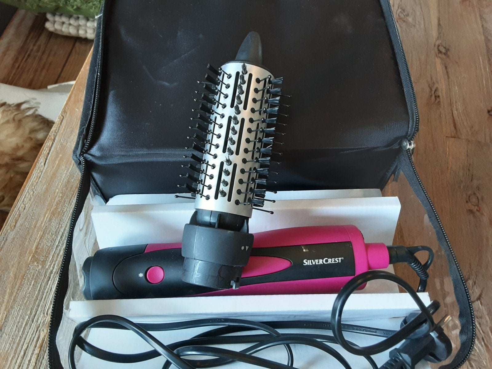 SilverCrest Warme Krulset met Borstel - Zo goed als nieuw, Witgoed en Apparatuur, Ophalen of Verzenden, Zo goed als nieuw, Haarverzorging